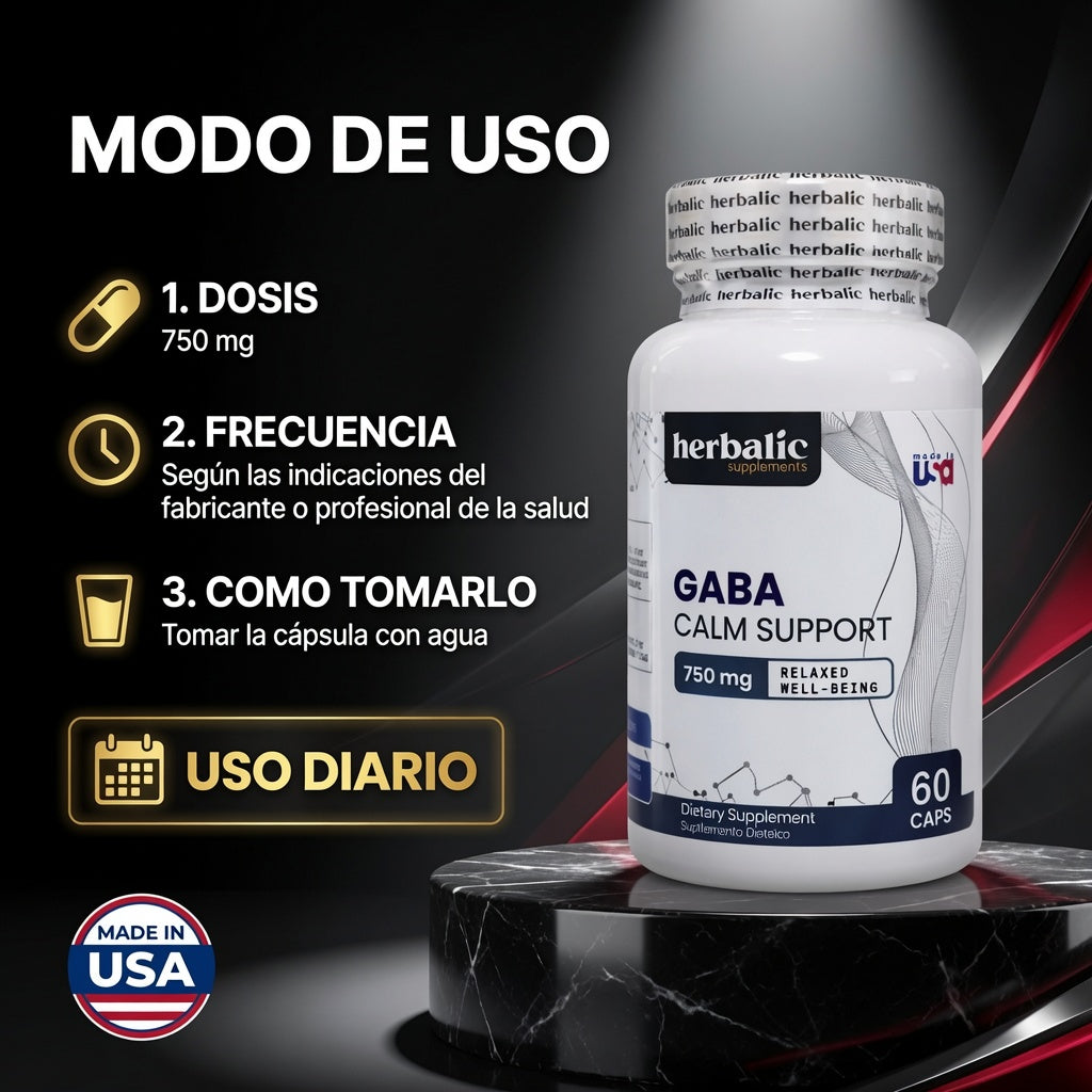 GABA 750MG X60 CAPS. HERBALIC ia_4