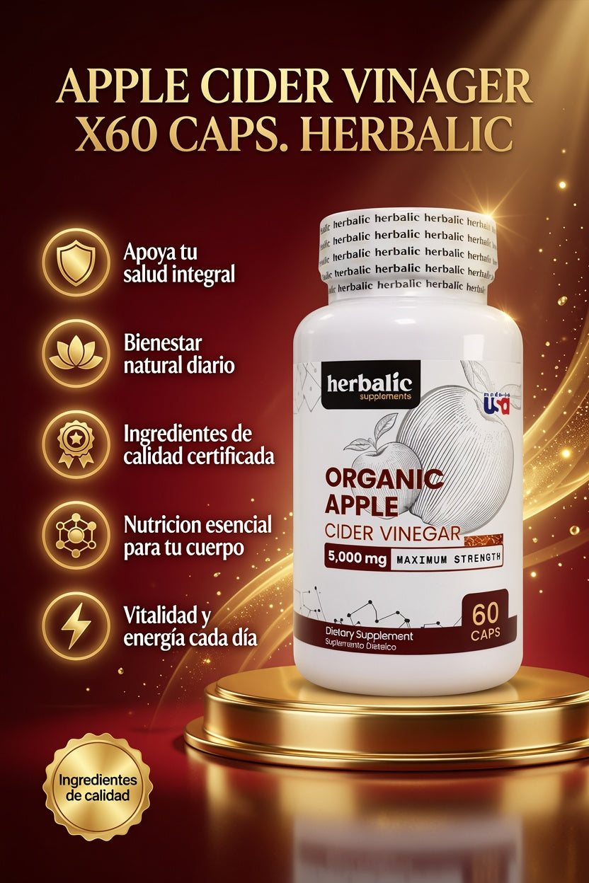 APPLE CIDER VINAGER X60 CAPS. HERBALIC ia_2