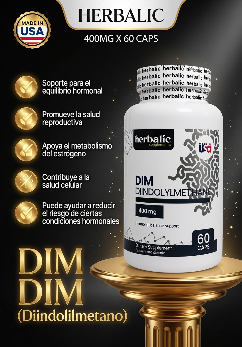 DIM DIINDOLYLMETHANE 400MG X 60 CAPS. HERBALIC ia_2