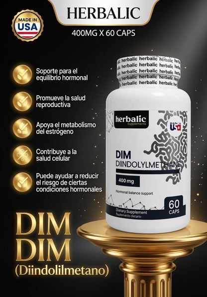 DIM DIINDOLYLMETHANE 400MG X 60 CAPS. HERBALIC ia_2