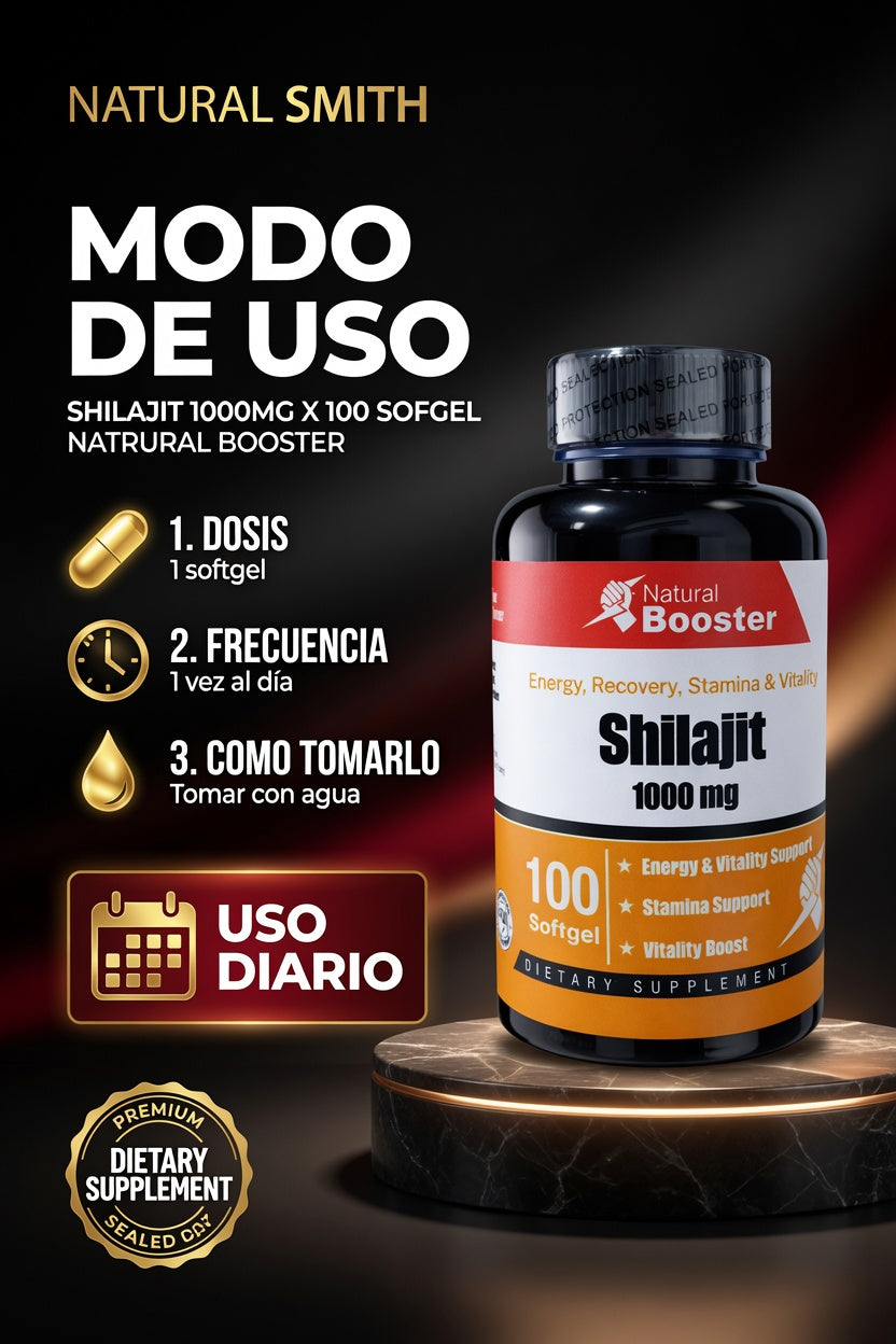 SHILAJIT 1000MG X 100 SOFGEL NATRURAL BOOSTER ia_4