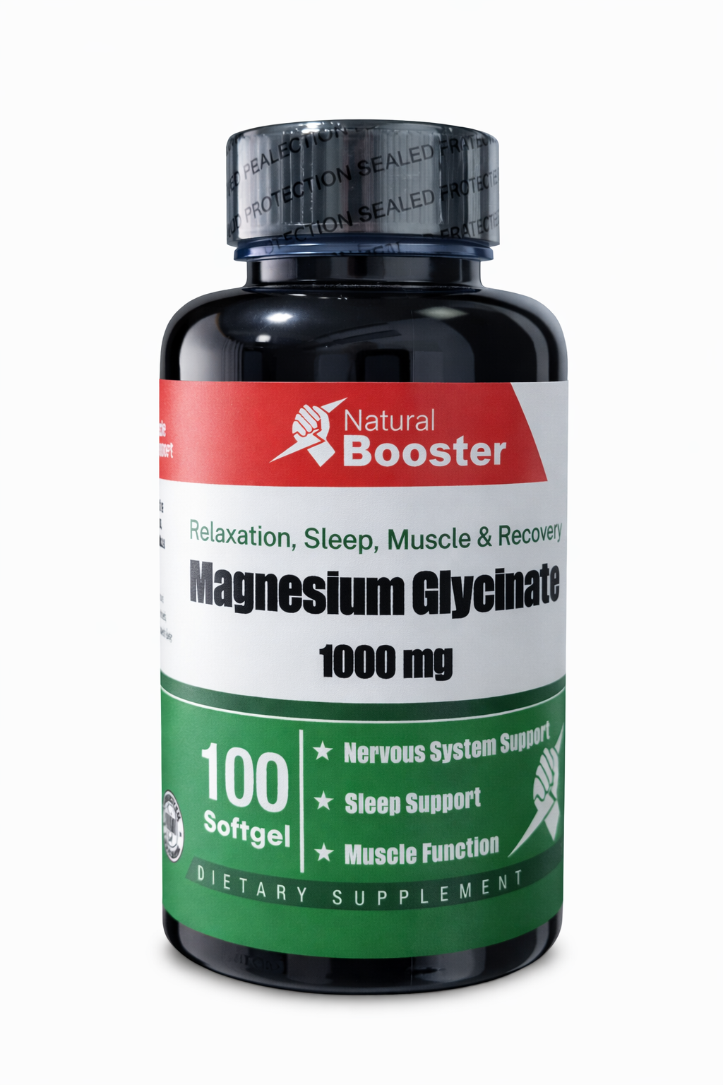 MAGNESIUM GLYCINATE 1000MG X100 SOFTGEL NATURAL BOOSTER principal