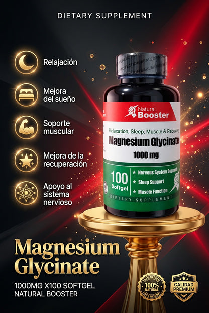 MAGNESIUM GLYCINATE 1000MG X100 SOFTGEL NATURAL BOOSTER ia_2