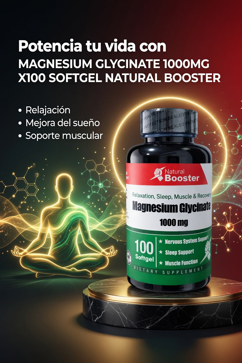MAGNESIUM GLYCINATE 1000MG X100 SOFTGEL NATURAL BOOSTER ia_3