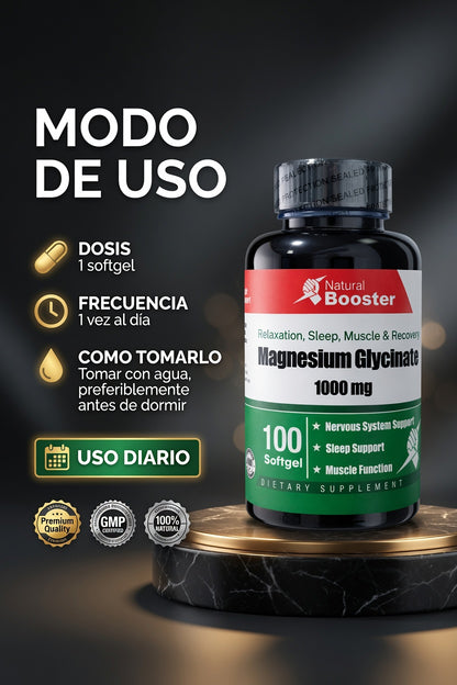 MAGNESIUM GLYCINATE 1000MG X100 SOFTGEL NATURAL BOOSTER ia_4