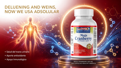 MEGA CRAMBERRY 850 MG X60 CAPSULAS HEALTHY AMERICA ia_3