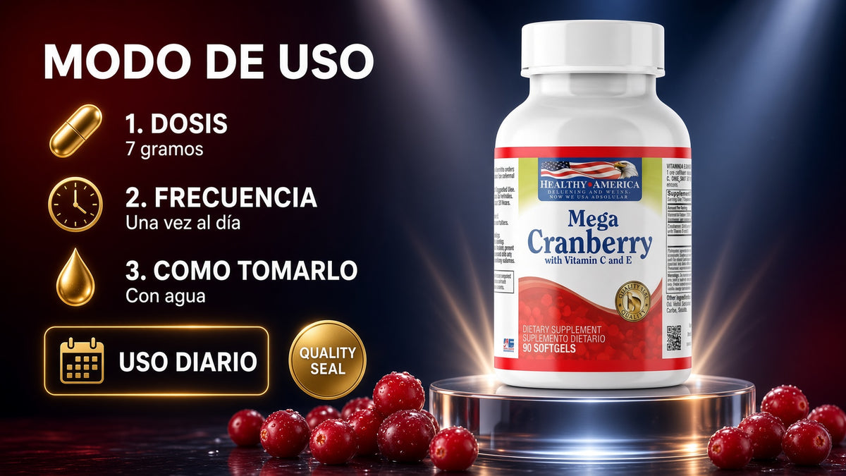 MEGA CRAMBERRY 850 MG X60 CAPSULAS HEALTHY AMERICA ia_4