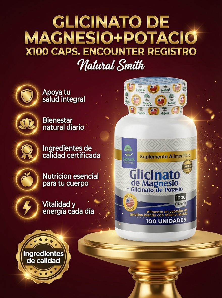 GLICINATO DE MAGNESIO+POTACIO X100 CAPS. ENCOUNTER REGISTRO ia_2