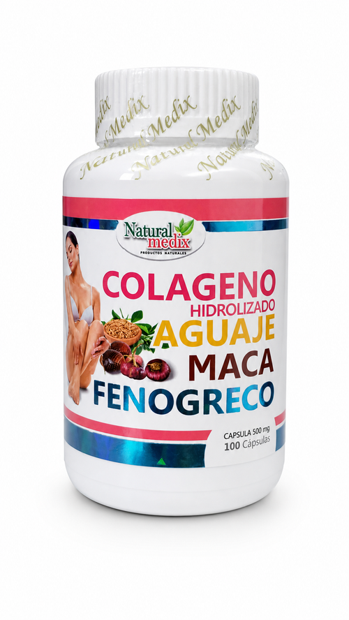 COLAGENO HIDROLIZADO (AGUAJE-MACA-FENOGRECO) X100 CAPS. NATURAL MEDIX principal