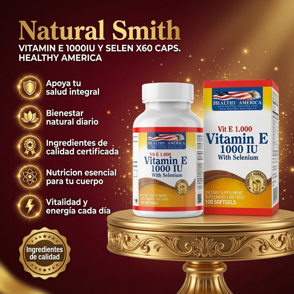 VITAMIN E 1000IU Y SELEN X60 CAPS. HEALTHY AMERICA ia_2