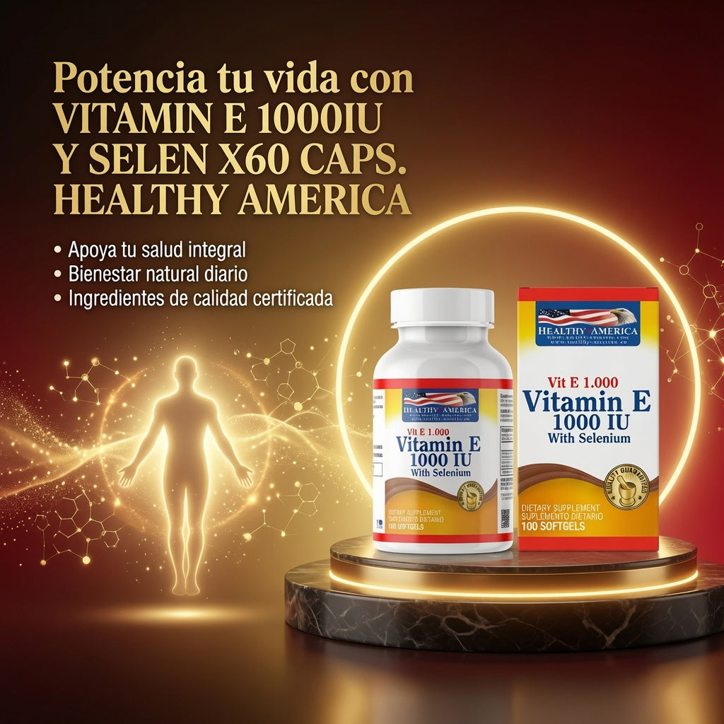 VITAMIN E 1000IU Y SELEN X60 CAPS. HEALTHY AMERICA ia_3
