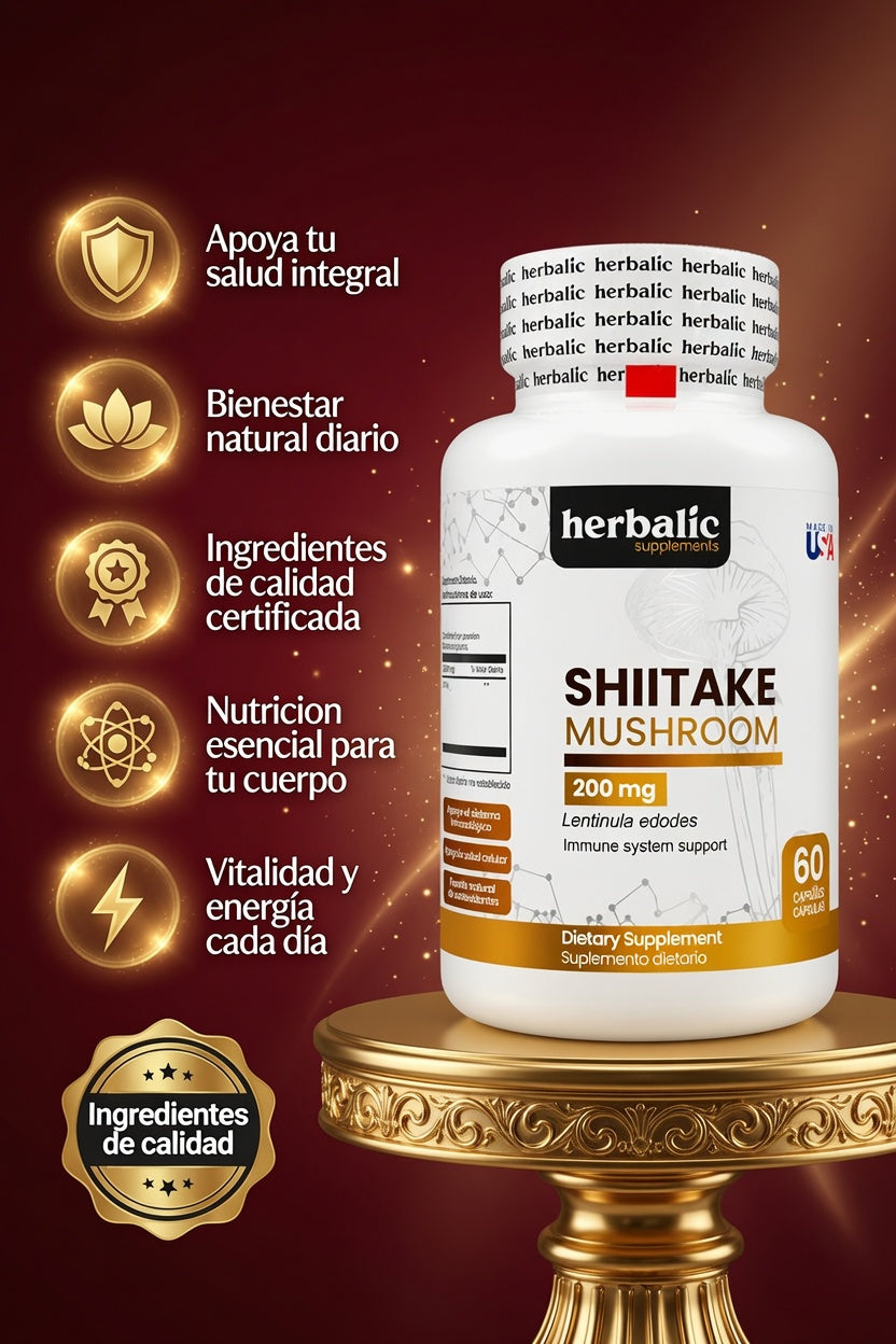 SHITAKE MUSHROOM X60 CAPS. HERBALIC ia_2