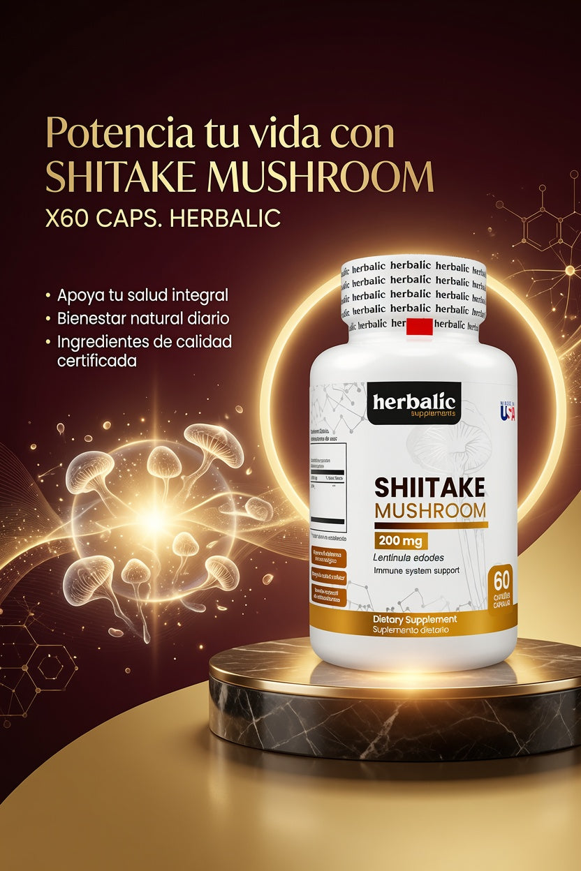 SHITAKE MUSHROOM X60 CAPS. HERBALIC ia_3