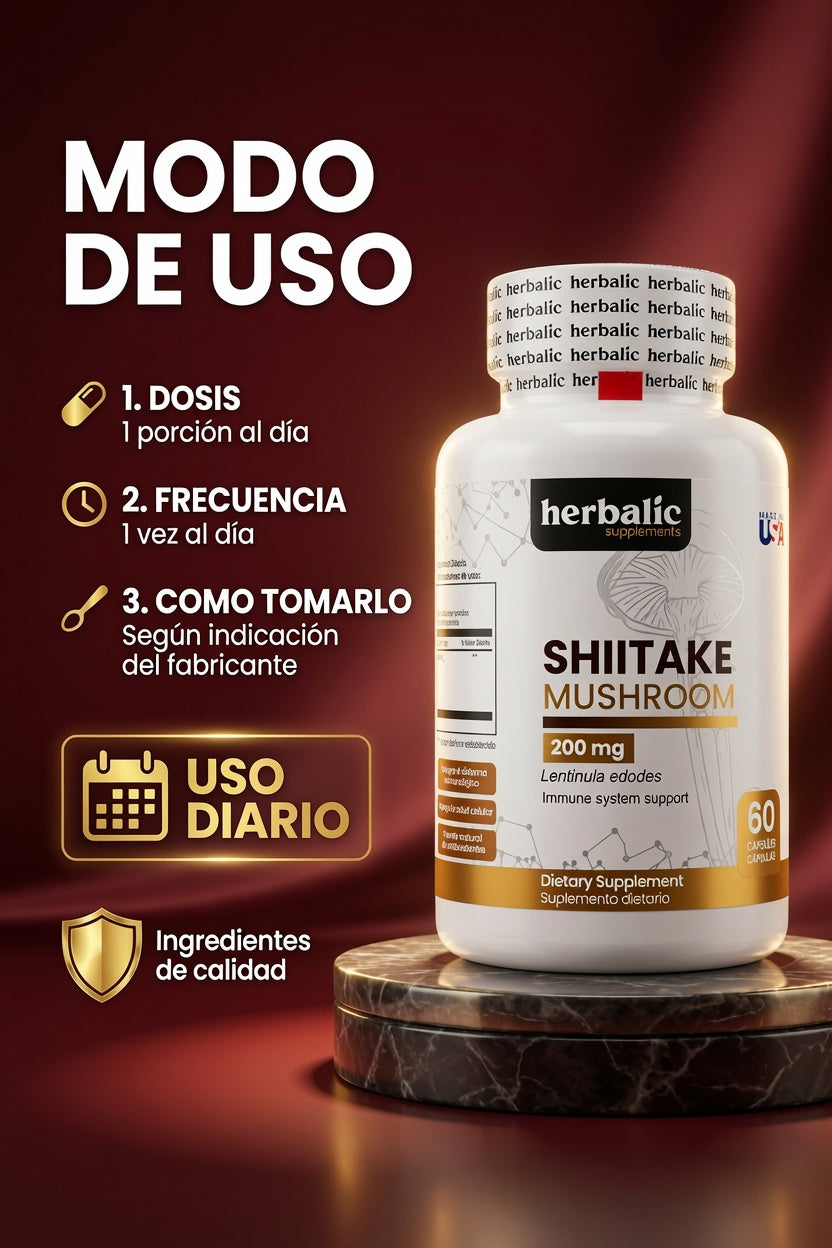 SHITAKE MUSHROOM X60 CAPS. HERBALIC ia_4