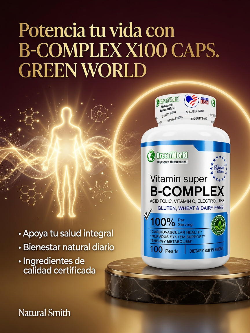 B-COMPLEX X100 CAPS. GREEN WORLD ia_3