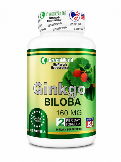 GINKGO BILOBA 160MG X 100 CAPS. GREENWORLD principal