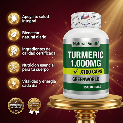 TURMERIC 1.000MG X100 CAPS. GREENWORLD ia_2