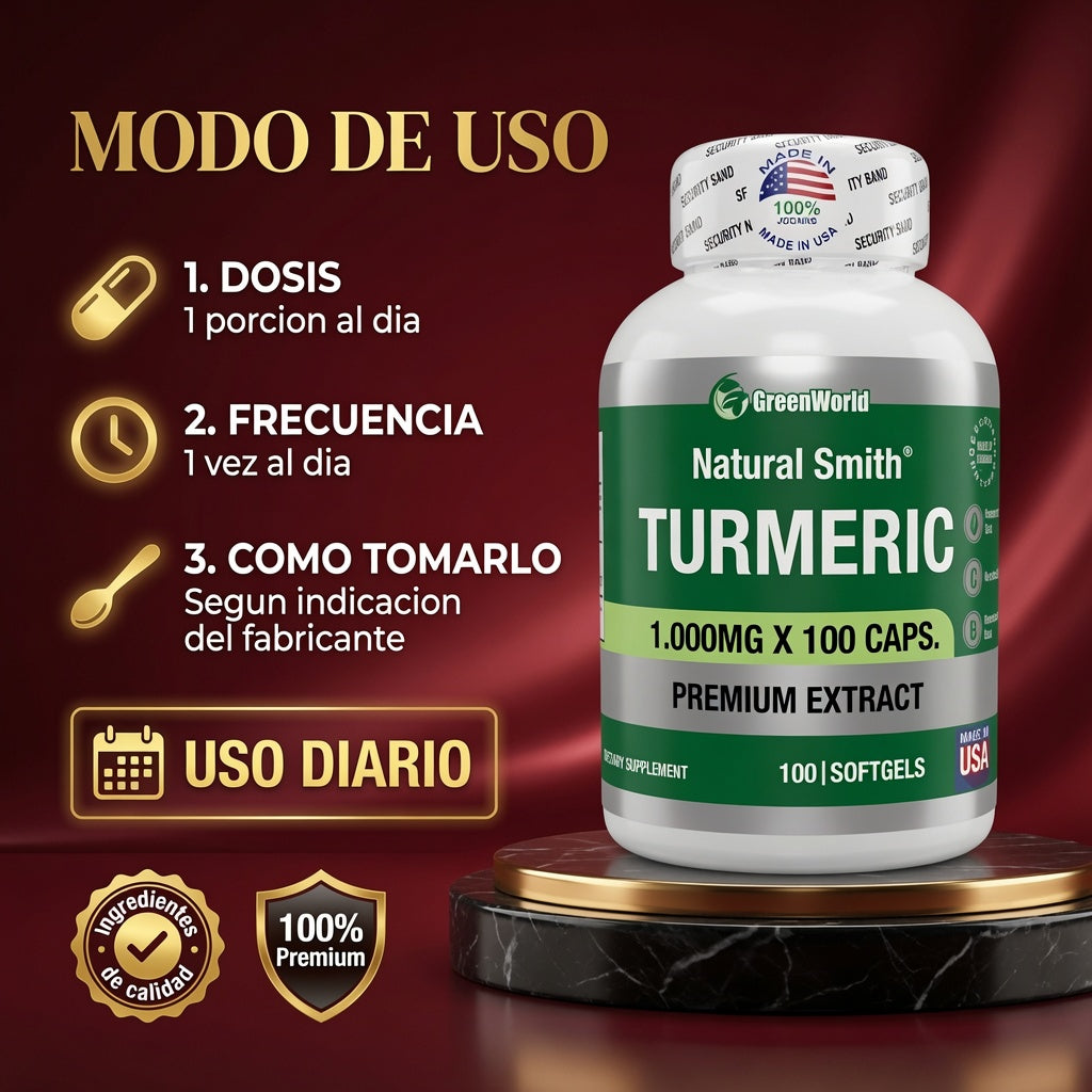 TURMERIC 1.000MG X100 CAPS. GREENWORLD ia_4