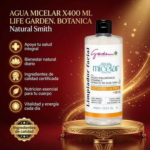 AGUA MICELAR X400 ML LIFE GARDEN. BOTANICA ia_2