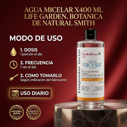 AGUA MICELAR X400 ML LIFE GARDEN. BOTANICA ia_4
