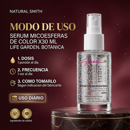 SERUM MICOESFERAS DE COLOR X30 ML LIFE GARDEN. BOTANICA ia_4