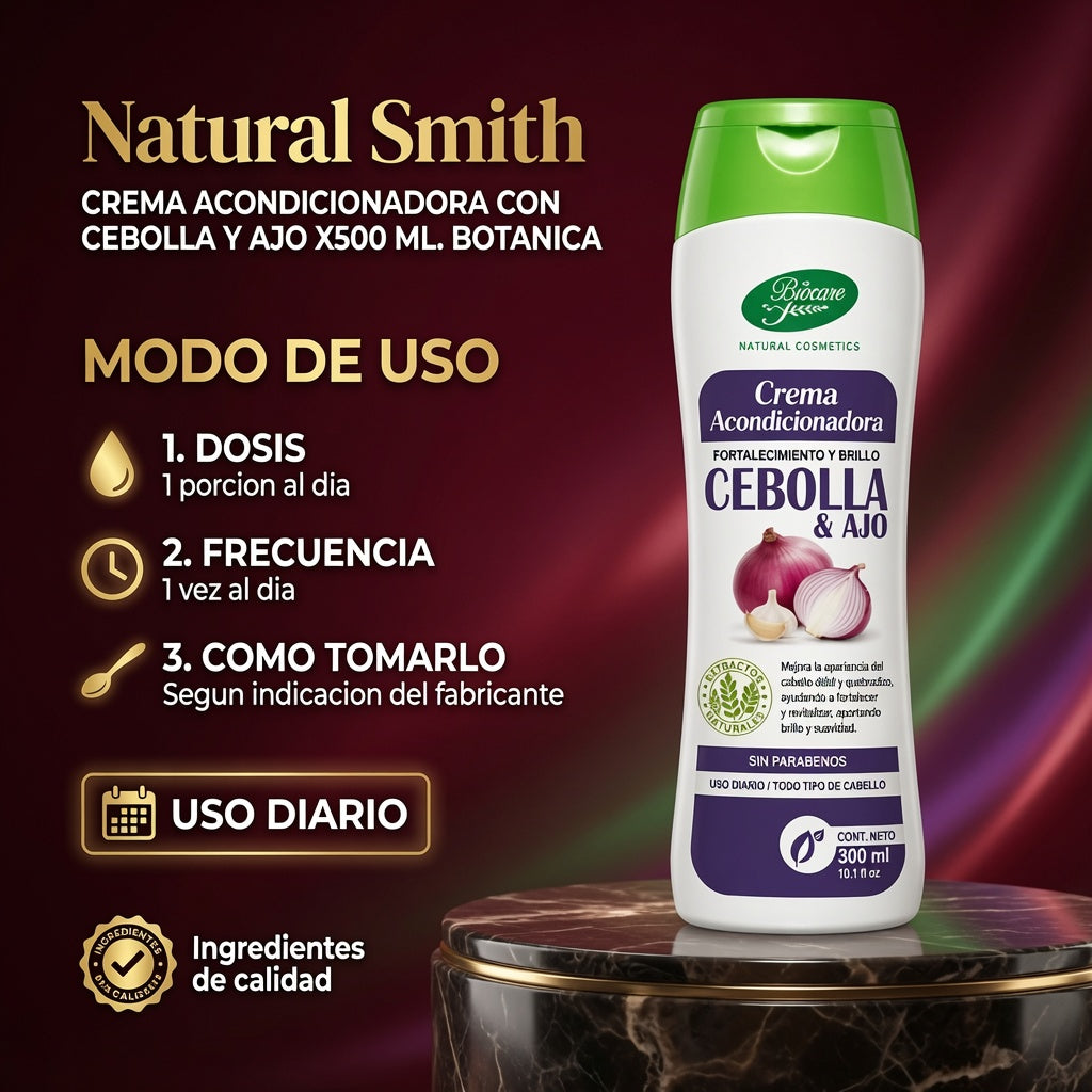 CREMA ACONDICIONADORA CON CEBOLLA Y AJO X500 ML. BOTANICA ia_4