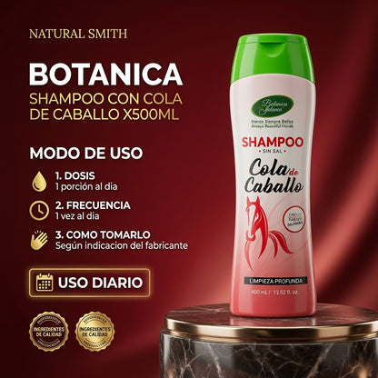 SHAMPOO CON COLA DE CABALLO X500ML. BOTANICA ia_4