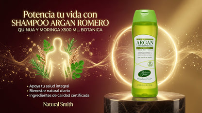 SHAMPOO ARGAN ROMERO QUINUA Y MORINGA X500 ML. BOTANICA ia_3