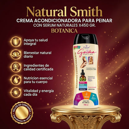 CREMA ACONDICIONADORA PARA PEINAR CON SERUM NATURALES X450 GR. BOTANICA ia_2
