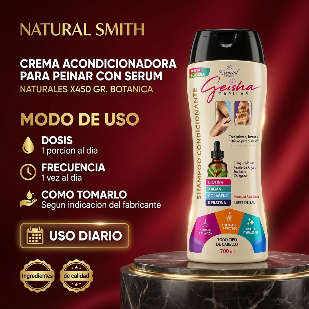 CREMA ACONDICIONADORA PARA PEINAR CON SERUM NATURALES X450 GR. BOTANICA ia_4