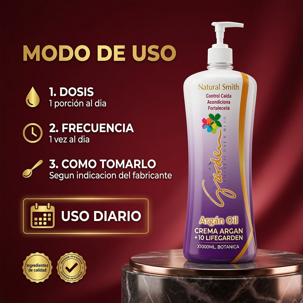 CREMA ARGAN +10 LIFEGARDEN X1000ML. BOTANICA ia_4