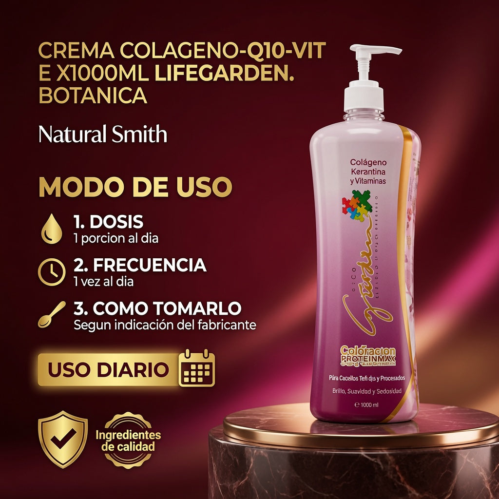 CREMA COLAGENO-Q10-VIT E X1000ML LIFEGARDEN. BOTANICA ia_4