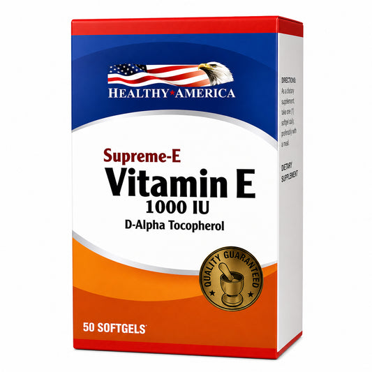 VITAMIN E 1000IU  D-ALPHA TOCOPHEROL X 50 CAPS. HEALTHY AMERICA principal
