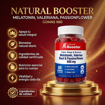 MELATONIN,VALERIANA,PASSIONFLOWER GOMAS X60 NATURAL BOOSTER ia_2