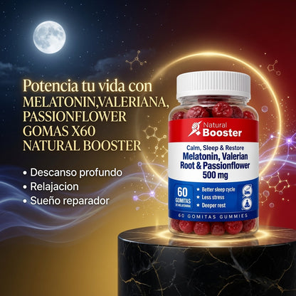 MELATONIN,VALERIANA,PASSIONFLOWER GOMAS X60 NATURAL BOOSTER ia_3