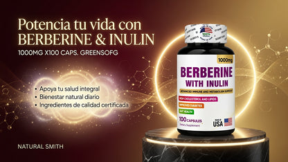 BERBERINE & INULIN 1000MG X100 CAPS. GREENSOFG ia_3