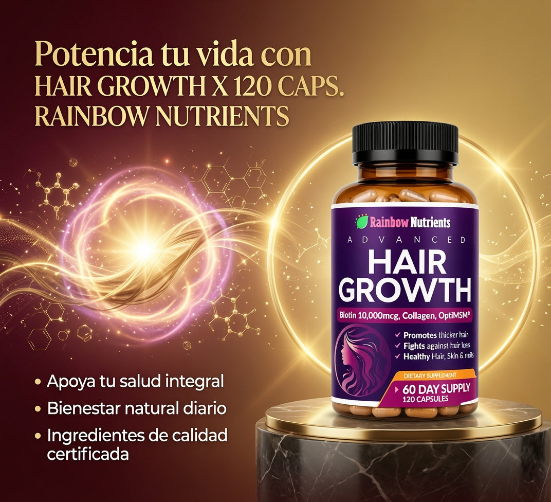 HAIR GROWTH X 120 CAPS. RAINBOW NUTRIENTS ia_3