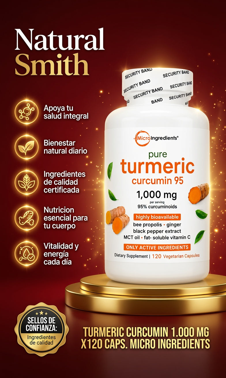 TURMERIC CURCUMIN 1.000 MG X120 CAPS. MICRO INGREDIENTS ia_2