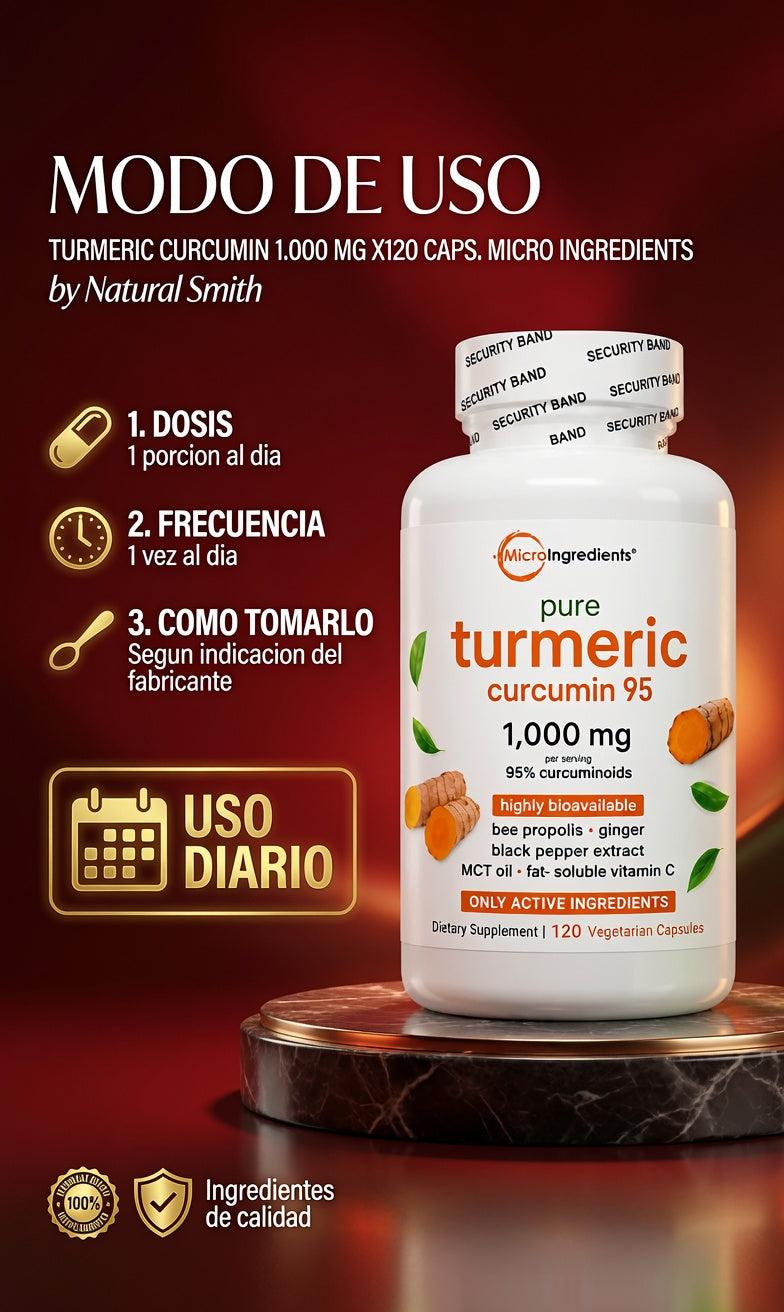TURMERIC CURCUMIN 1.000 MG X120 CAPS. MICRO INGREDIENTS ia_4