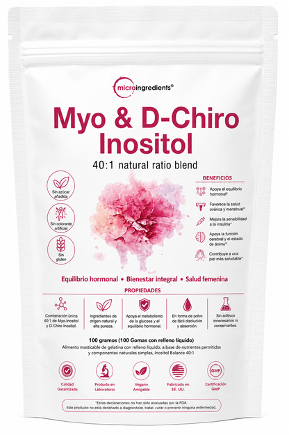 MYO & D-CHIRO INOSITOL X100 CAPS. MICRO INGREDIENTS principal