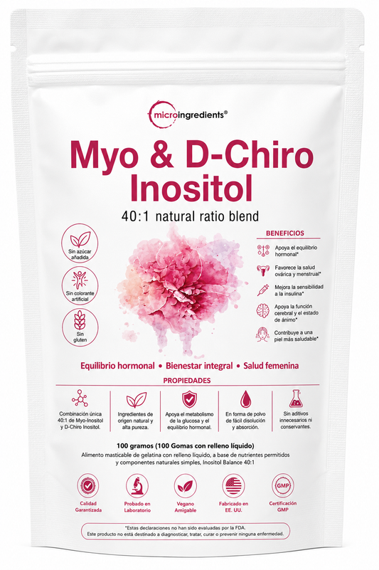 MYO & D-CHIRO INOSITOL X100 CAPS. MICRO INGREDIENTS principal