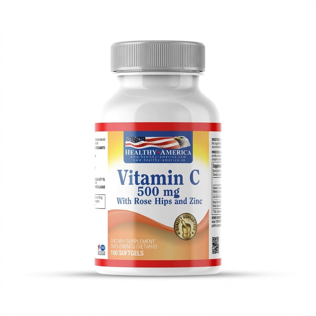 VITAMIN C500 MG WITH ROSE HIPS X100 SOFGELS HEALTHY principal