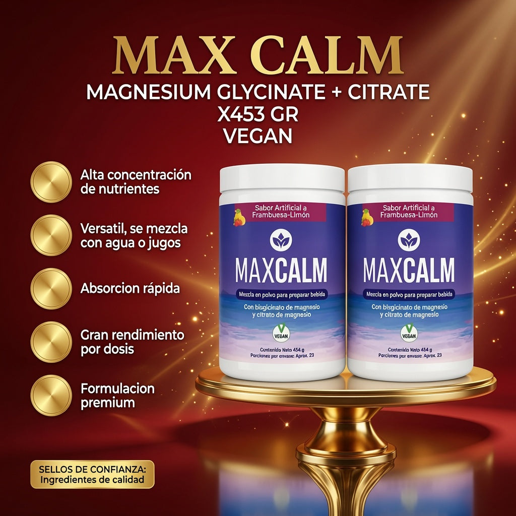 MAX CALM MAGNESIUM GLYCINATE + CITRATE X453 GR VEGAN  ia_2