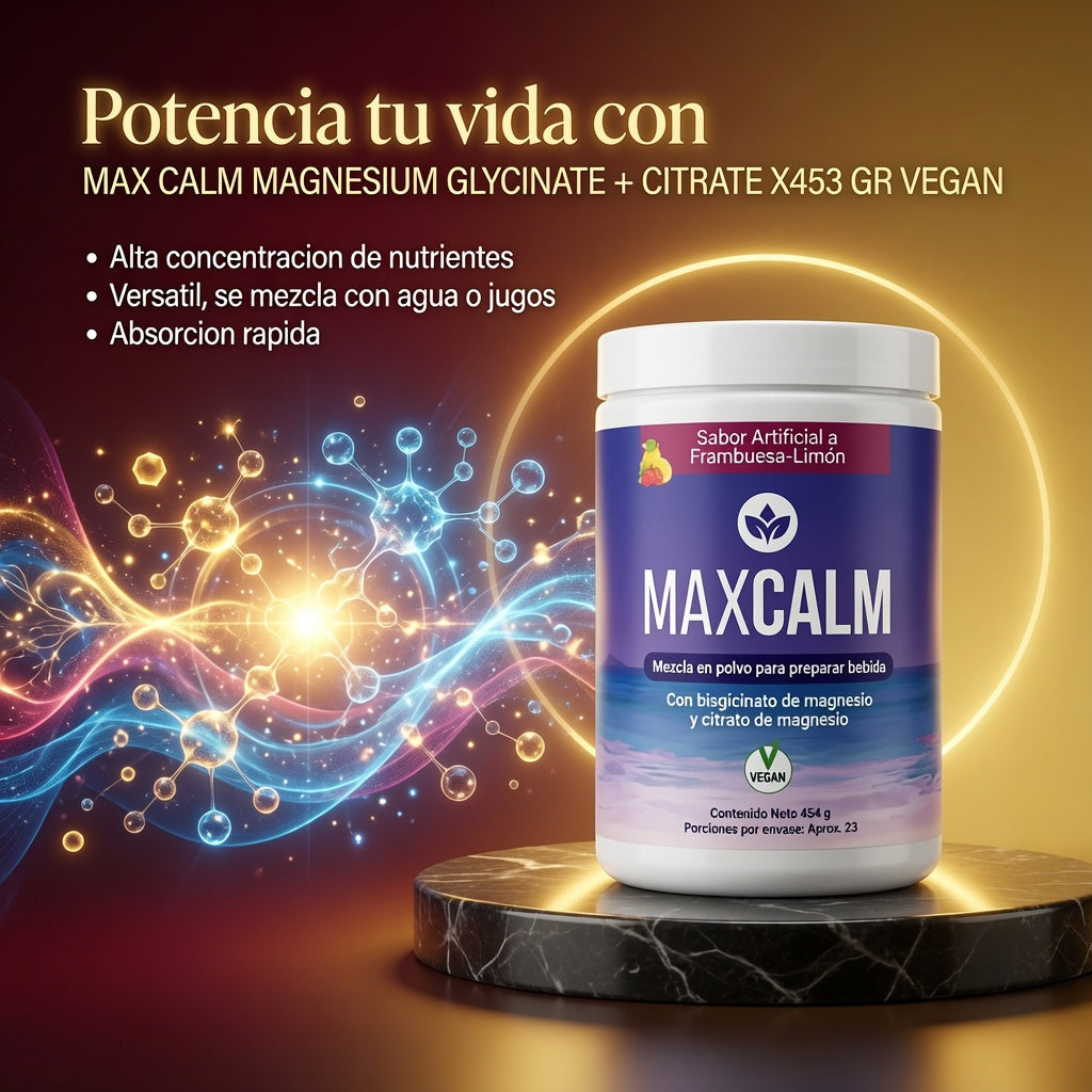 MAX CALM MAGNESIUM GLYCINATE + CITRATE X453 GR VEGAN  ia_3