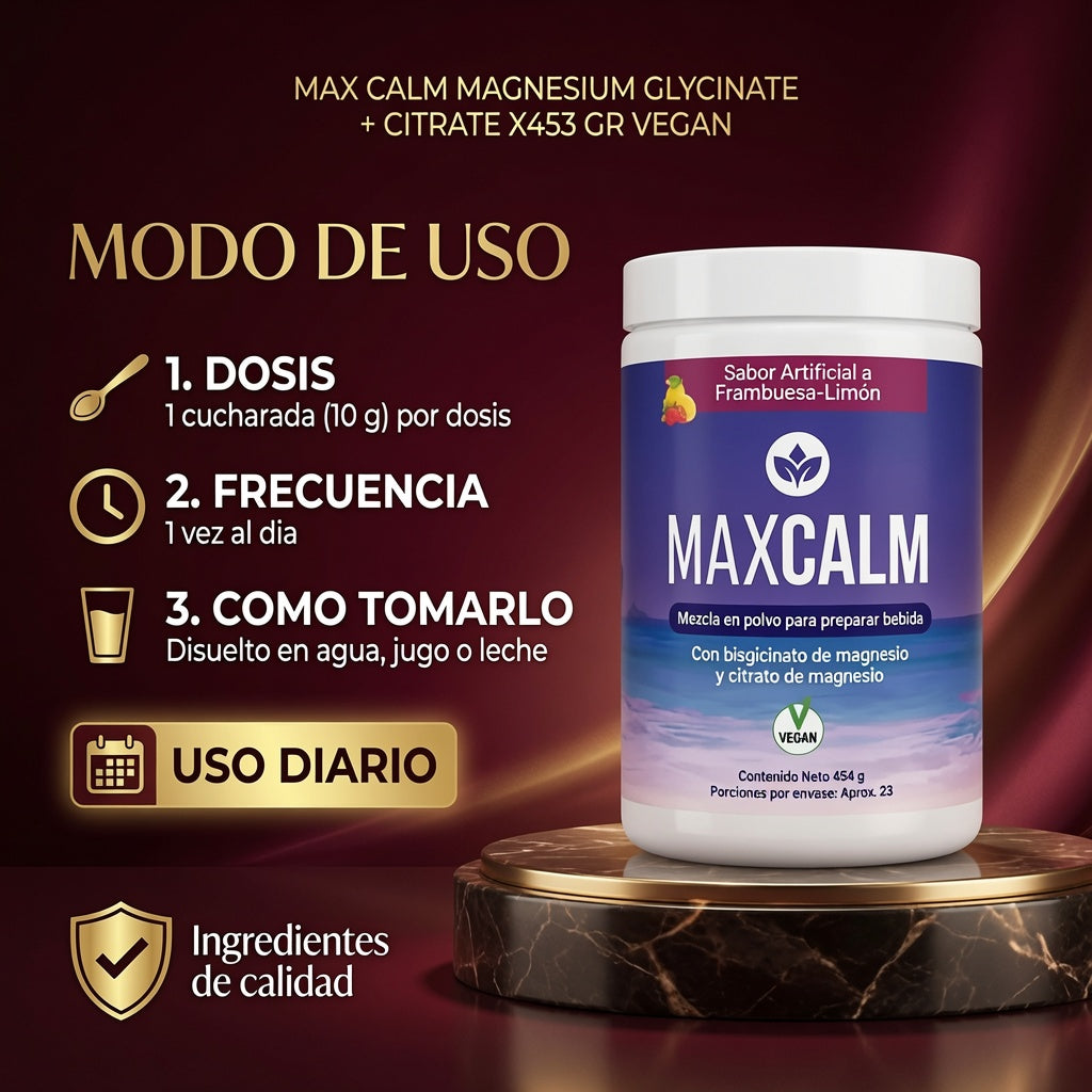 MAX CALM MAGNESIUM GLYCINATE + CITRATE X453 GR VEGAN  ia_4