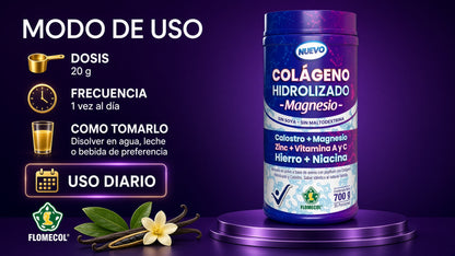 COLAGENO HIDROLIZADO (MAGNESIO) X700 GR. FLOMECOL ia_4