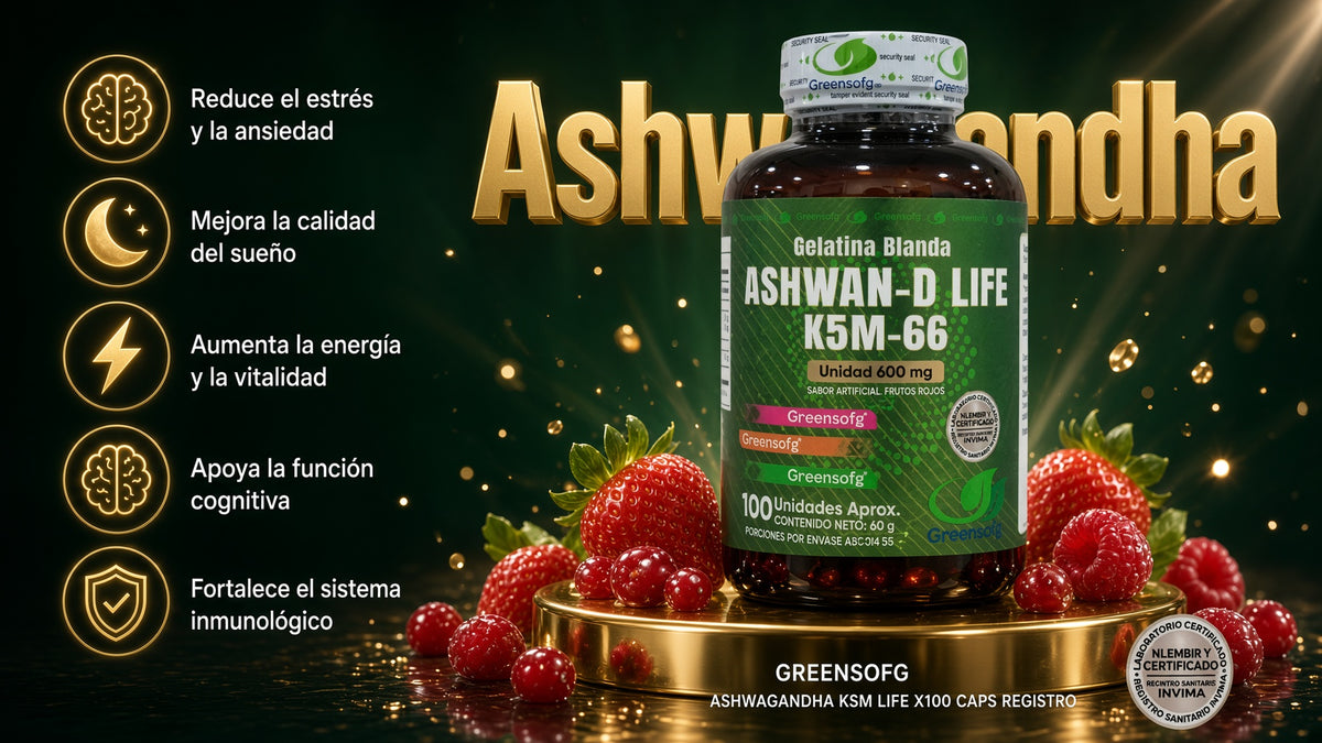 ASHWAGANDHA KSM LIFE X100 CAPS REGISTRO. GREENSOFG ia_2