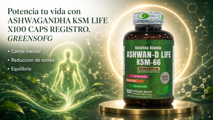 ASHWAGANDHA KSM LIFE X100 CAPS REGISTRO. GREENSOFG ia_3