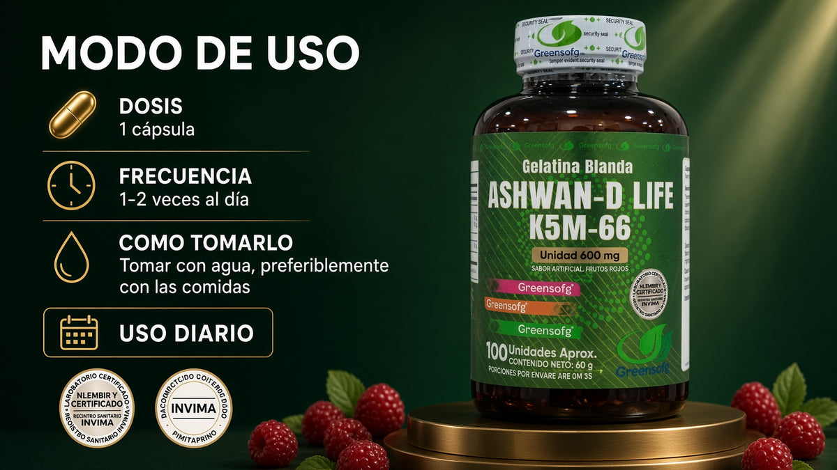 ASHWAGANDHA KSM LIFE X100 CAPS REGISTRO. GREENSOFG ia_4