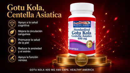 GOTU KOLA 400 MG X60 CAPS. HEALTHY AMERICA ia_2
